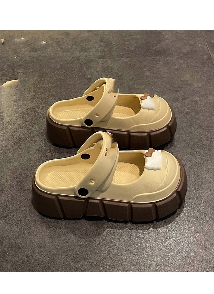 Cute Cartoon Fashionable Versatile Baotou Slippers