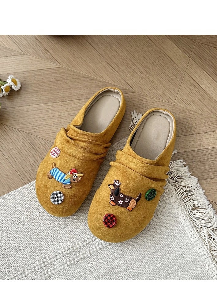 Cute Cartoon Fashionable Versatile Baotou Slippers