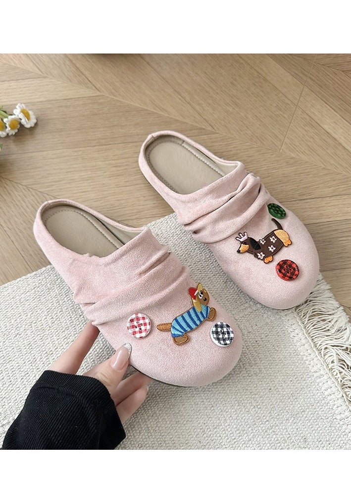 Cute Cartoon Fashionable Versatile Baotou Slippers