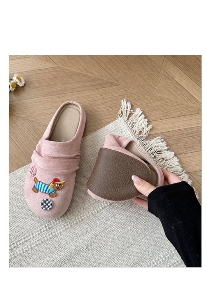 Cute Cartoon Fashionable Versatile Baotou Slippers