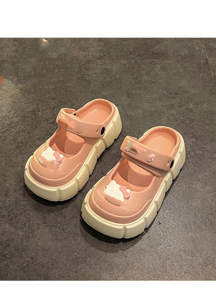 Cute Cartoon Fashionable Versatile Baotou Slippers