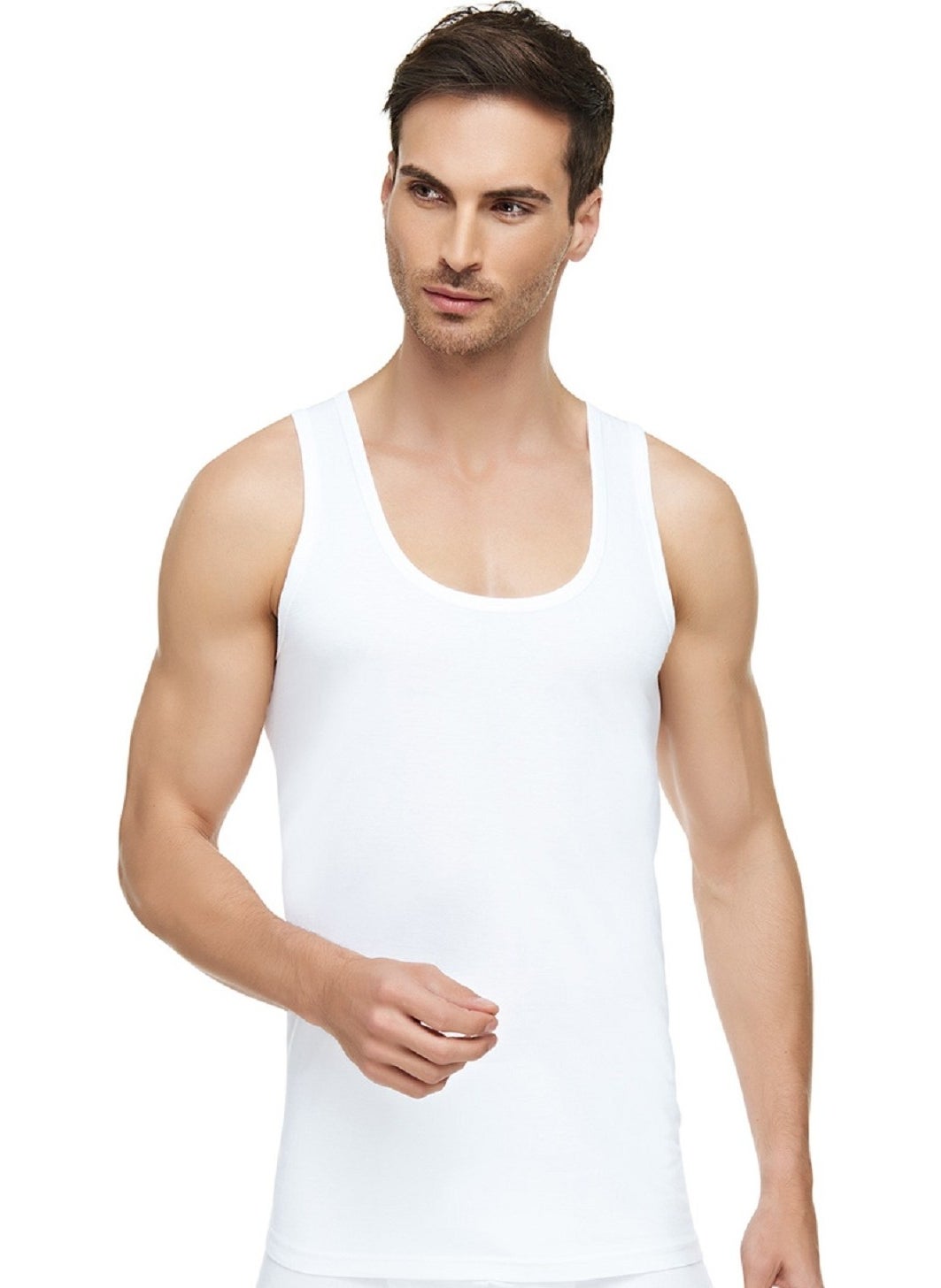 Passion Elite 2-Pack Passion Elite 100% Cotton Classic White Strap Men's Undershirt