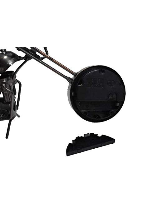 Qwick Click Metal Handmade Royal Look Showpiece Motor Bike with Clock Decorative Vintage Shape 28 cm