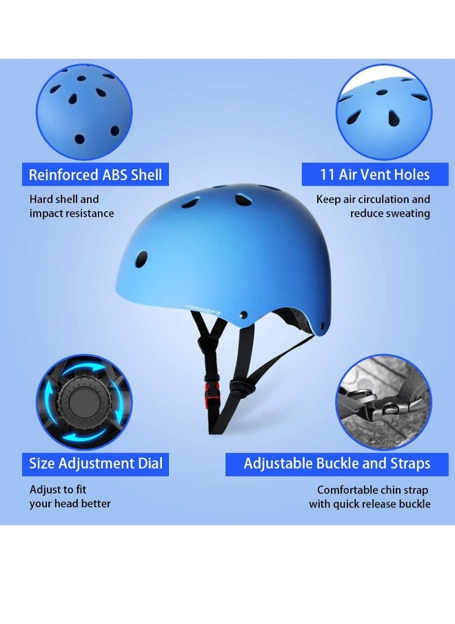 Kids Helmet Age 3 Toddlers Bike Helmet CE Certified Kids Skateboard Helmet for 3-13 Years Boys Girls Adjustable Helmet for BMX Cycling Bicycle Roller Scooter Skateboard Inline Skating(BLUE)