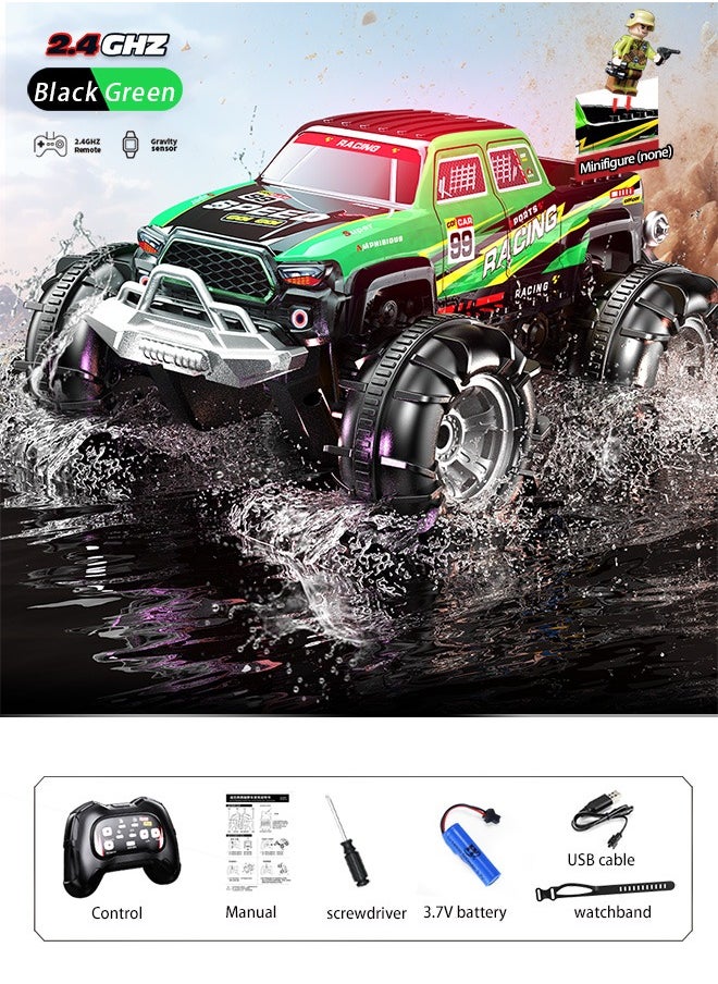 Amphibious Stunt Remote Control Car Could Stand with Different Lights for Kids 3+