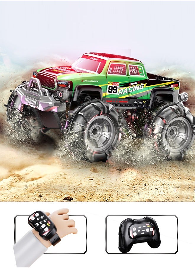 Amphibious Stunt Remote Control Car Could Stand with Different Lights for Kids 3+