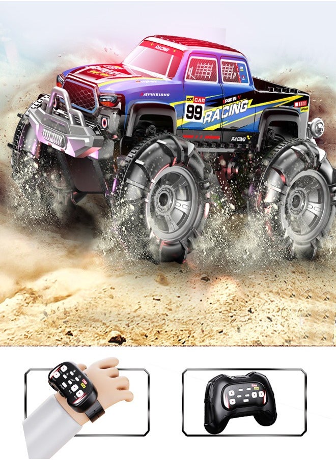 Amphibious Stunt Remote Control Car Could Stand with Different Lights for Kids 3+