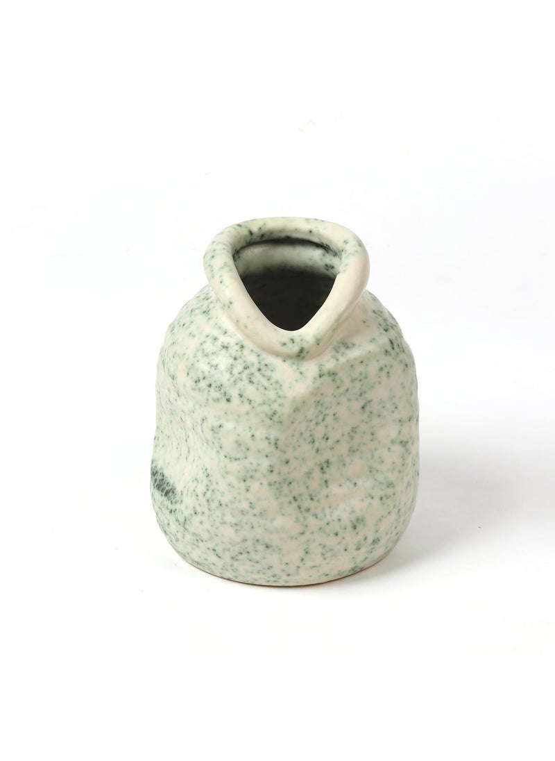 Habere IndiaAll The Cultures Fabricating India Flower Vase Home Decor Items Flower Pot for Living Room Vase for Home Decor Vase for Living Room Ceramic Flower Vase M L14xW14xH16 CM