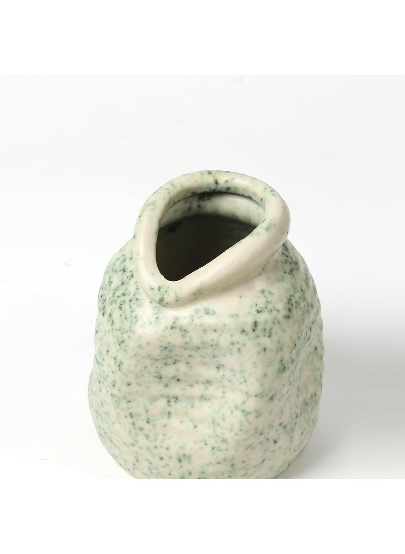 Habere IndiaAll The Cultures Fabricating India Flower Vase Home Decor Items Flower Pot for Living Room Vase for Home Decor Vase for Living Room Ceramic Flower Vase M L14xW14xH16 CM