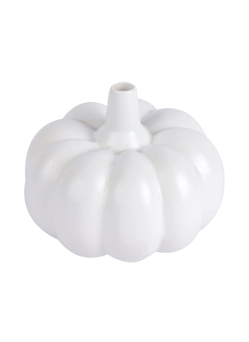 Kraftlik Handicrafts Kaddu Shape Ceramic Vases Planter Flower Pot Bottle Shape with Unique Quality for Home Dcor Center Table Bedroom Side Corners Decoration White