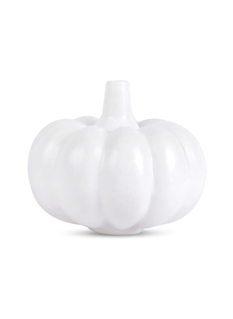 Kraftlik Handicrafts Kaddu Shape Ceramic Vases Planter Flower Pot Bottle Shape with Unique Quality for Home Dcor Center Table Bedroom Side Corners Decoration White
