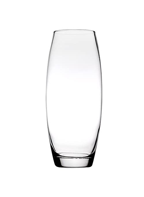 Pasabahce Glass Botanica Oblong Concave Vase 1 Pc Transparent 1715 ml Modern Glass Vase for Floral Arrangements Home Dcor and Table Centerpieces Decorative Piece for Any Room