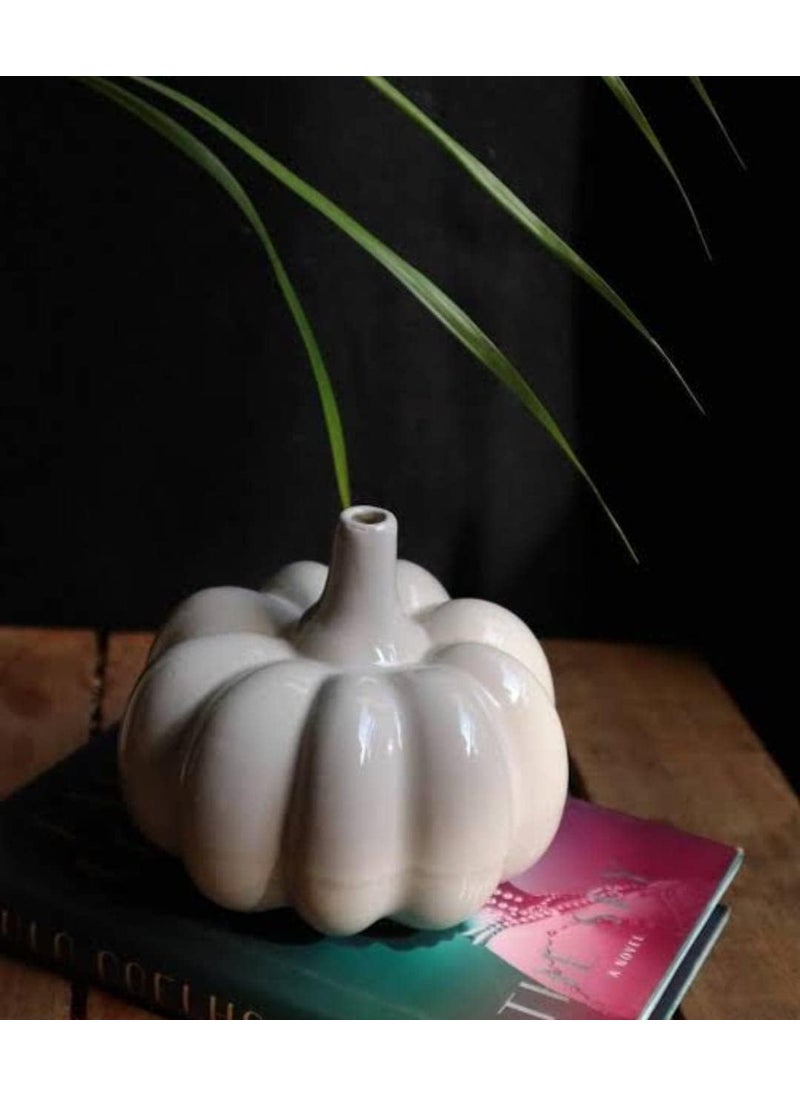 Kraftlik Handicrafts Ceramic Pumpkin Shape Vases Pumpkin Planter Flower Pot Bottle Shape with Unique for Home Decor Center Table Bedroom Side Corners Decoration 1