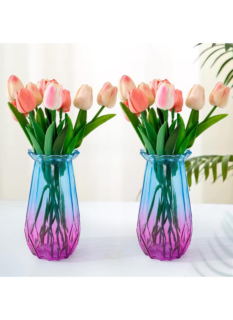 The Better Home Flower Vase for Corner 2Pcs20cm Vase Flower Vase Big Size Vases for Home Decor Home Decor Items for Living Room Office Table Bedroom Temple Reception