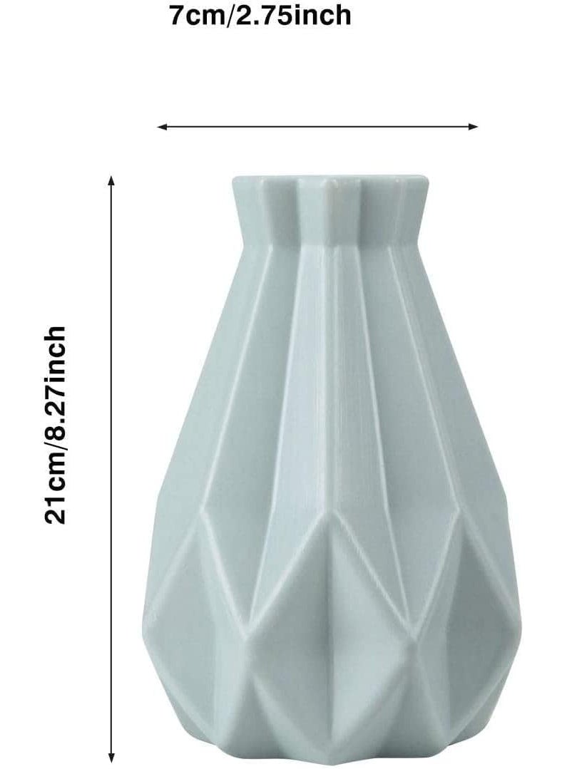 YOGO DECOR Echo Flower Vase for Home Office Decor White Elegant Design Plastic Durable Vase Modern Tabletop Centerpiece for Living Room Weddings Stunning Floral Bouquet Displays