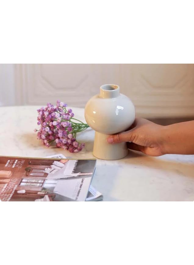 Craftribal Ceramic Flower Vase 85 inches White