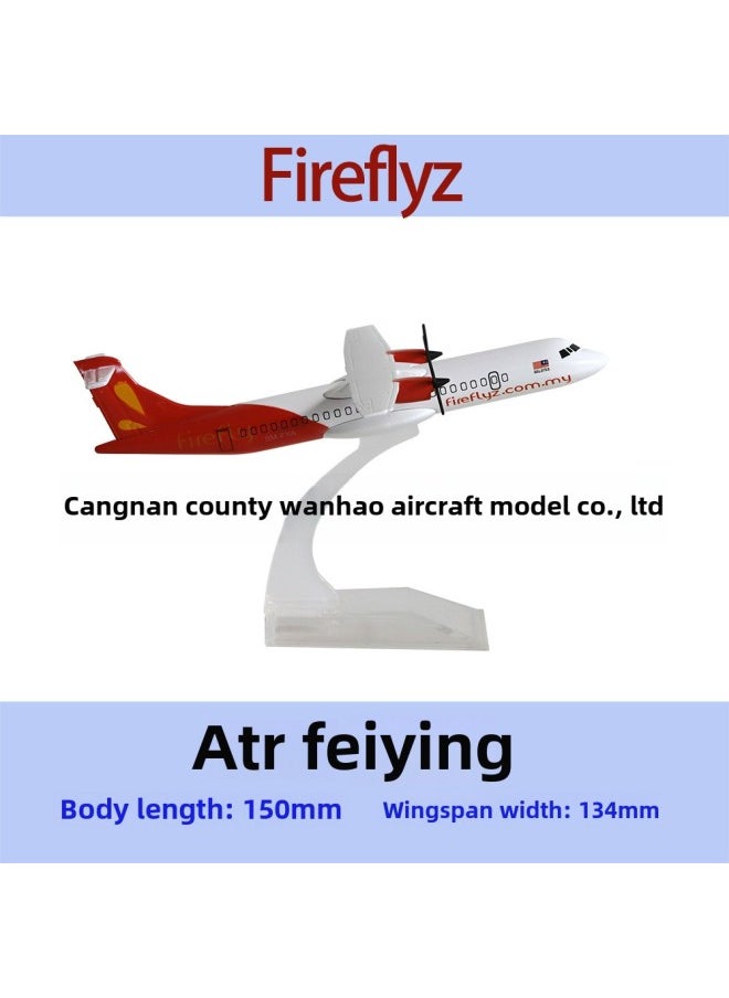 Stall ATR72-600 And FK50 Model Metal Solid Propeller Gift Collection 16cm-Color:ATR Firefly