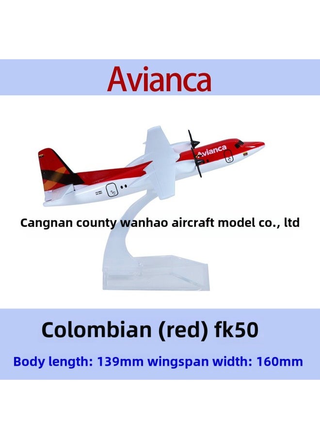 Stall ATR72-600 And FK50 Model Metal Solid Propeller Gift Collection 16cm-Color:ATR Firefly