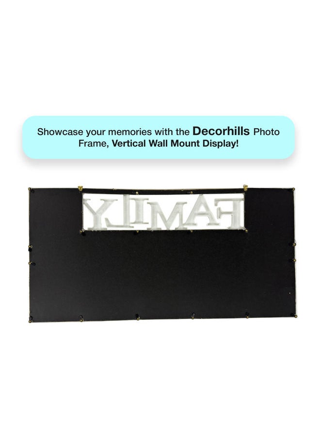 Decorhills Plastic Family Design Multi Pictures Collage Photo Frame | Wall Mount Display | Holds Multiple Photos | White Frame | Durable & Lightweight | Home & Office Décor | 1-Pc