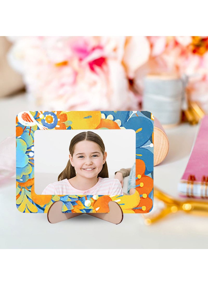 Unfinished Solid Wood Picture Frames for Arts Crafts 15Pcs DIY Wood Picture Frames for Arts Crafts Children's Picture Frame Craft Sets DIY Painting Project for Children's Birthday Gifts 19cm x 14cm
