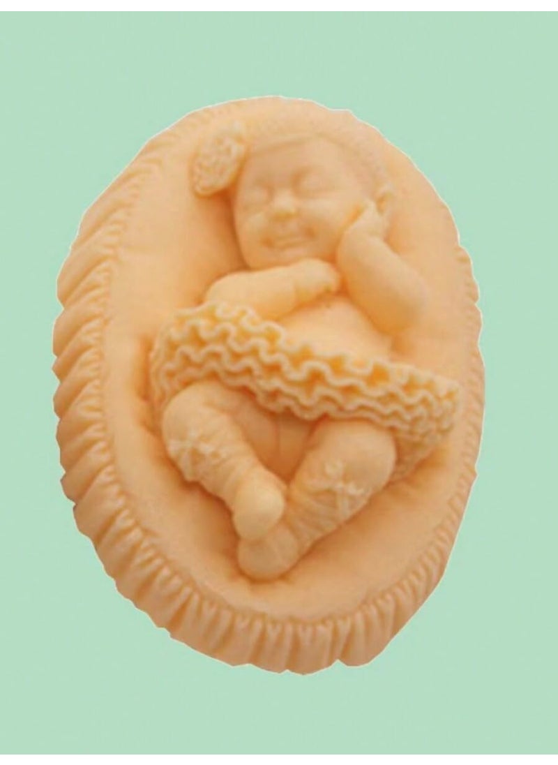 RKPM HOMES Sleeping Baby with a Pillow Design Fondant Mold I 3D Newborn Christening Silicone Mould I for DIY Handmade Cake Dcor Polymer Clay Candy Cookies Muffin Soap Resin Wax Candle Making C