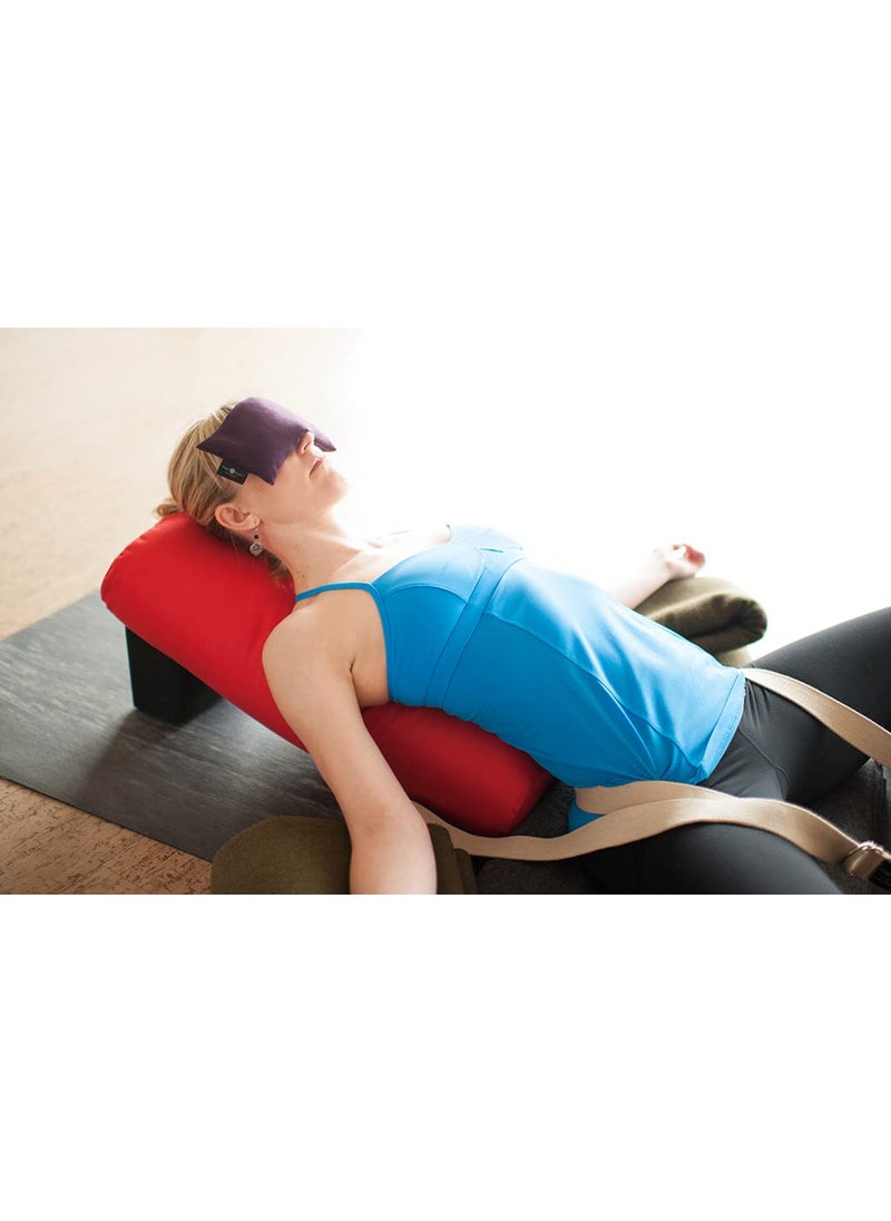 The Yogis Iyengar Yoga Bolster RemovableWashable Cotton Cover with Yoga Eye Pillow