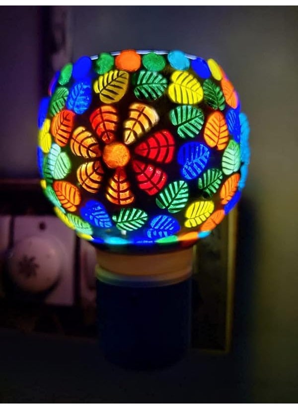 KBZONE Multipurpose Ceramic Kapoor Dani Fragnance Night lamp Electric Incense Burner Aroma Oil Burner with Night Lamp Aroma Kapoor Dani Electric Kapur Burner Electric Dhoop Dani Home Office