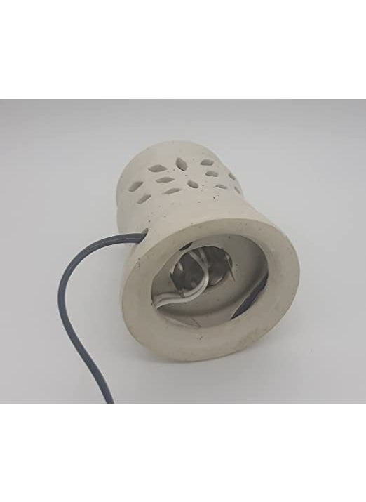 Oberlo Handcrafted Ceramic Electric Burner with Flat Shape for HomeOfficeHallAuditorium with Rose Lavendor and Lemongrass Fragrance 10ml Each