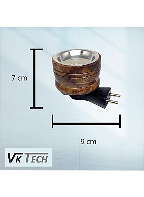 VK Tech Electroma Kapurdani Wooden Electric Incense Burner Brown Pack of 2