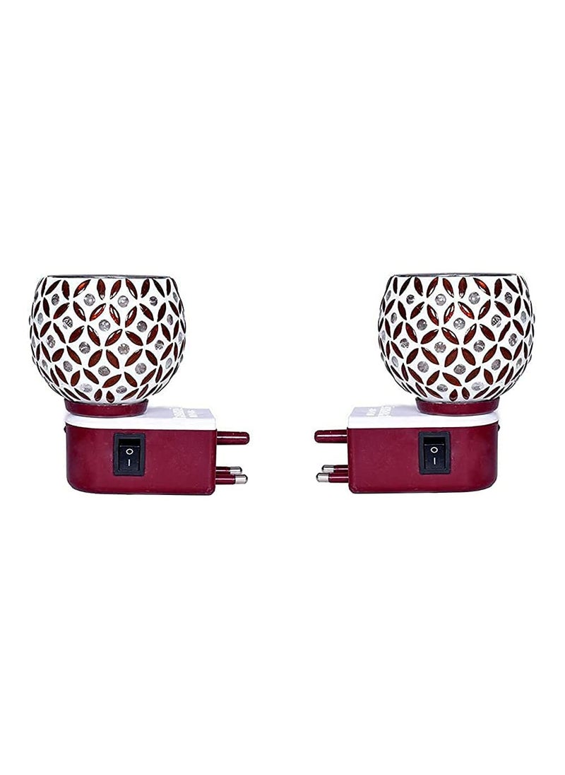 Mahganya Electric Kapoordani with Night Lamp Incense Burner Aroma Burner Aroma Kapoor Dani Electric Kapoor Burner Electric Dhoop Dani Set2 Kapoor dani 0209