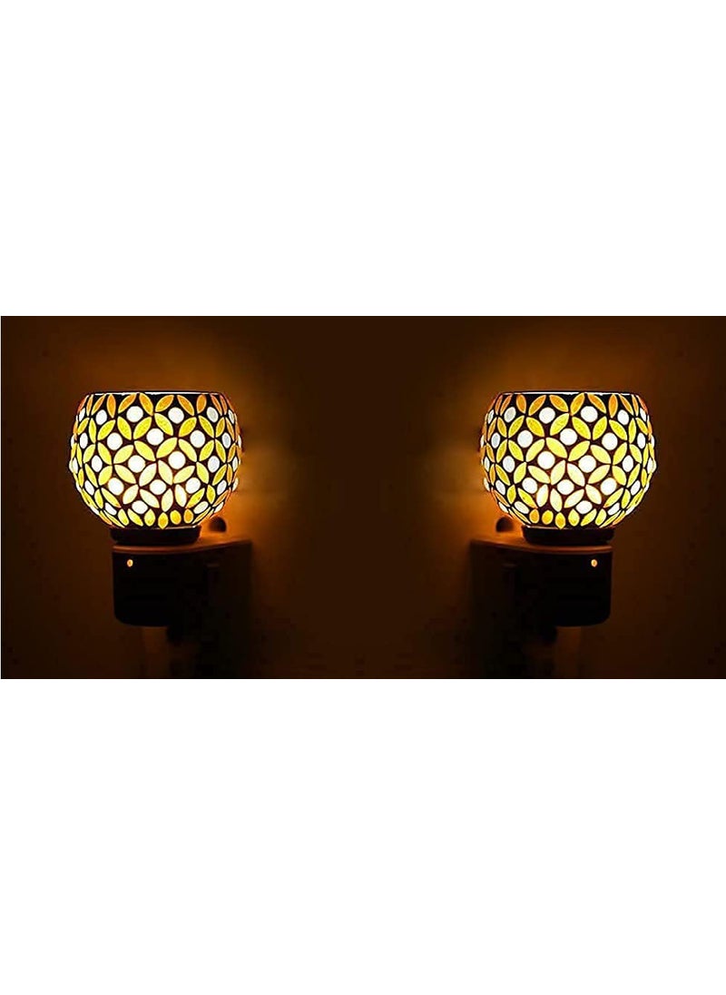 Mahganya Electric Kapoordani with Night Lamp Incense Burner Aroma Burner Aroma Kapoor Dani Electric Kapoor Burner Electric Dhoop Dani Set2 Kapoor dani 0209