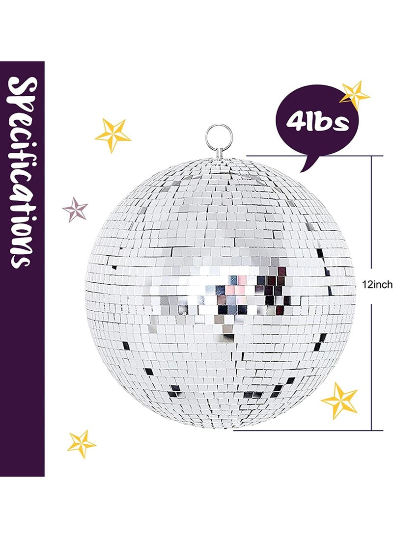 The Breathtaking 12Inch Disco Ball Evoking an Electric Atmosphere and Unleashing Dance Fever at Nightclubs Raves and Special Celebrations