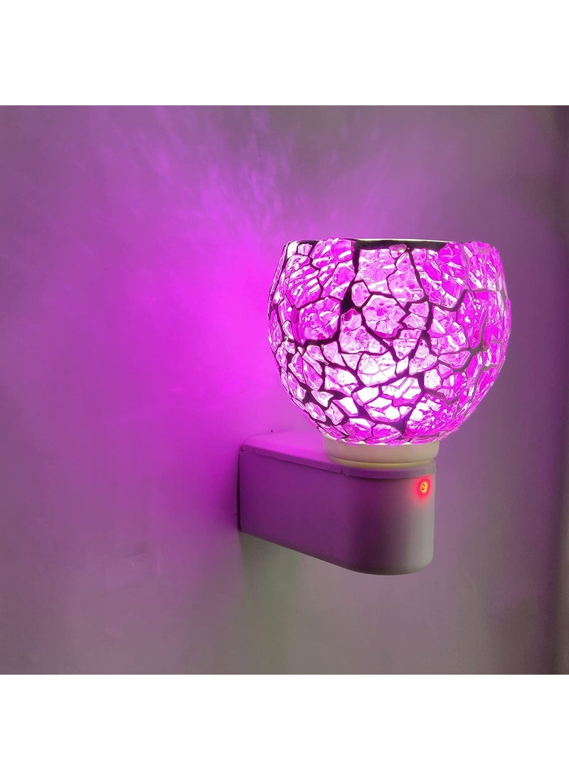SK Trades Multipurpose Ceramic Kapoor Dani Night lamp Electric Incense Burner Aroma Burner with Night Lamp for Home Round