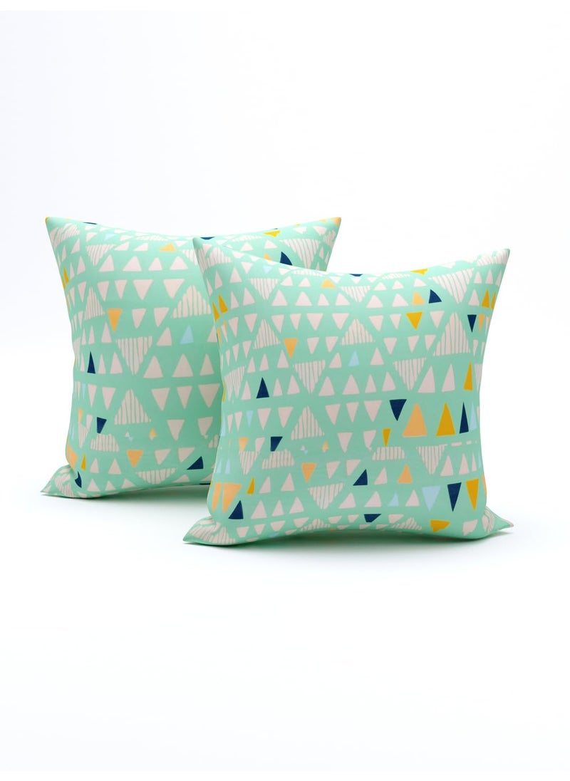Salona Bichona Sea Green Off White 6 Pieces Printed 152 TC Diwan Set