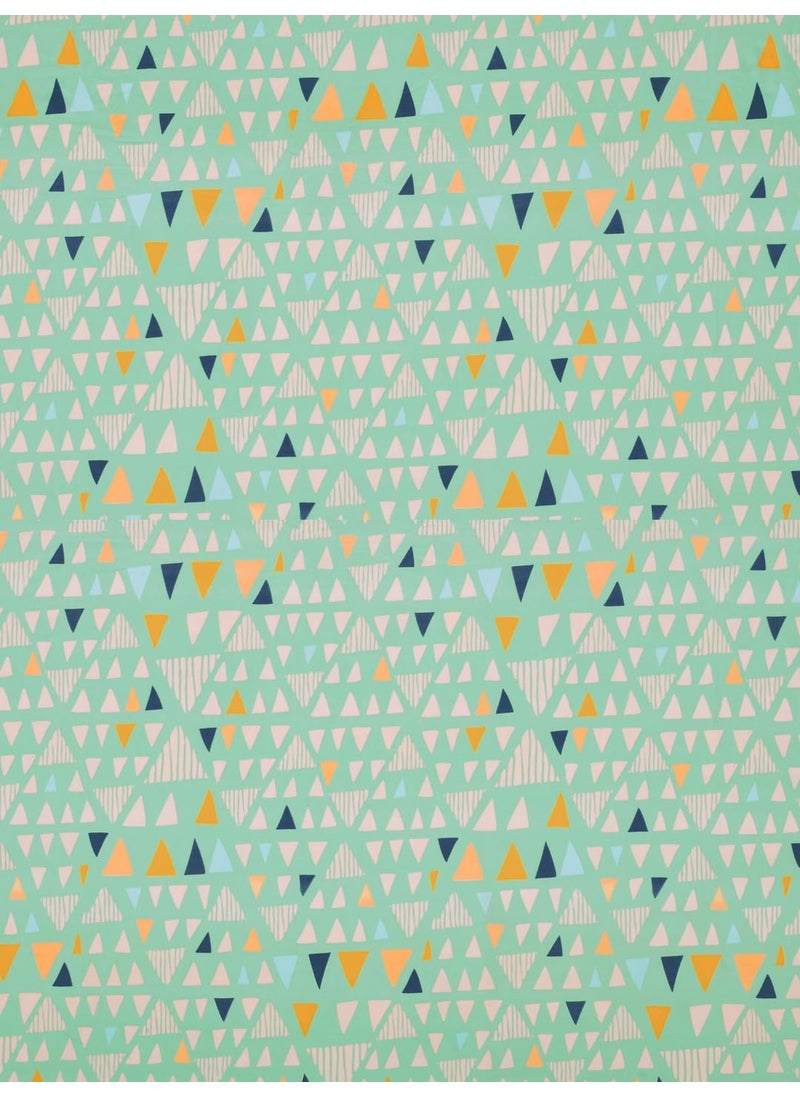 Salona Bichona Sea Green Off White 6 Pieces Printed 152 TC Diwan Set