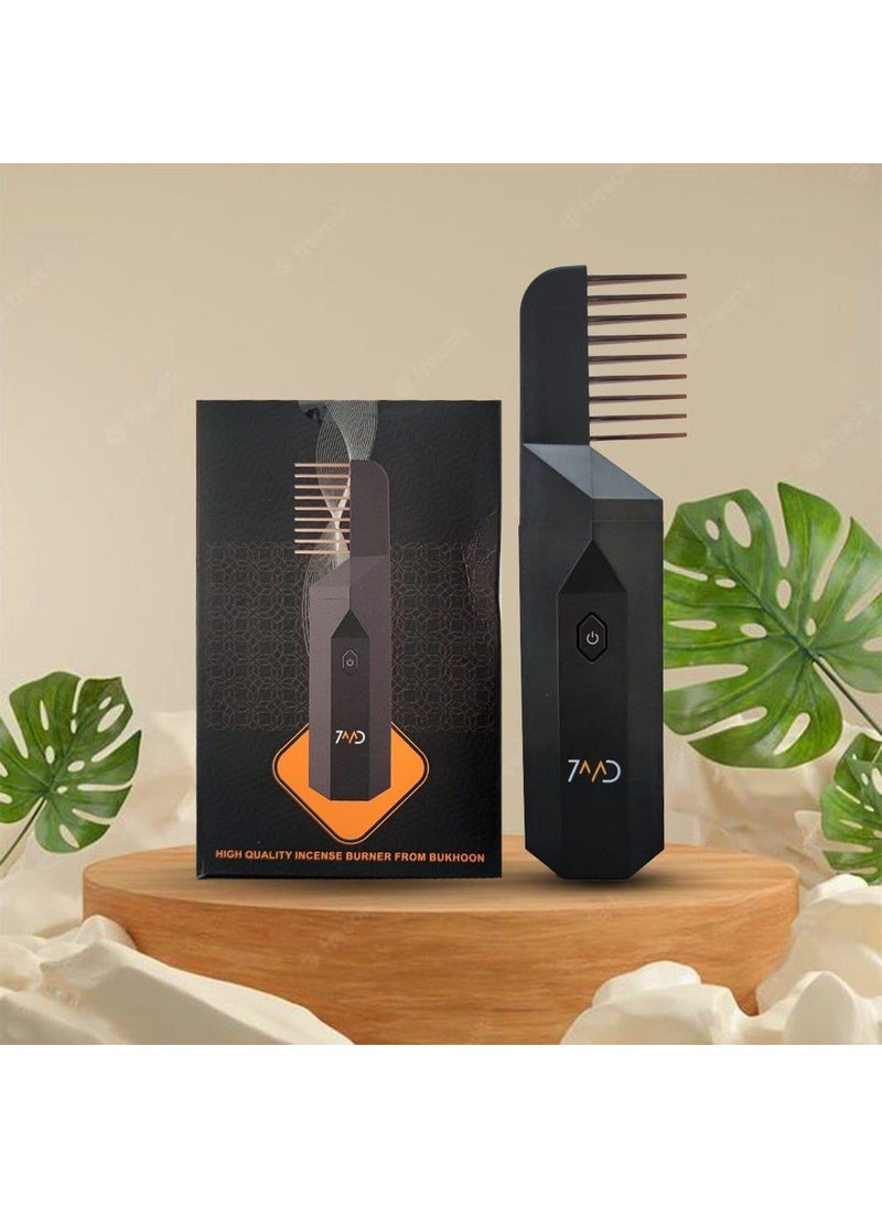 SWIMEROUSB Rechargeable Incense Burner with Replaceable Comb HeadPortable Electric Incense Diffuser for HairAromatherapyMeditation and Yoga Fragrance Not Included