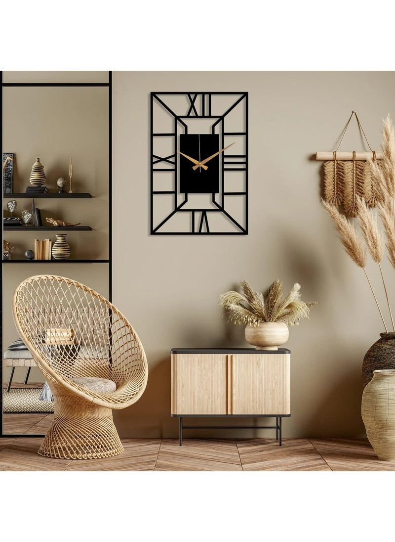 Decorila Metal Wall Clock Large Metal Wall Clock for Square Clock Square Wall Clock Metal Wall Clock Unique Wall Clock Oversized Wall Clock 40 CM DA22