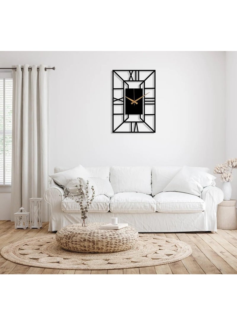 Decorila Metal Wall Clock Large Metal Wall Clock for Square Clock Square Wall Clock Metal Wall Clock Unique Wall Clock Oversized Wall Clock 40 CM DA22