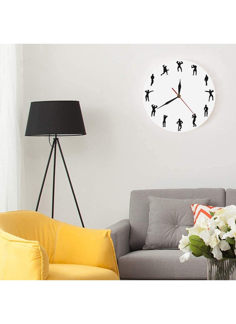 NABSTER Gym Decorative Designer Wall Clock to Your Favorite Fitness Enthusiast or Trainer Handmade and Personalized Ideal for Fitness Centers and Professional Workouts Perfect for Birthdays