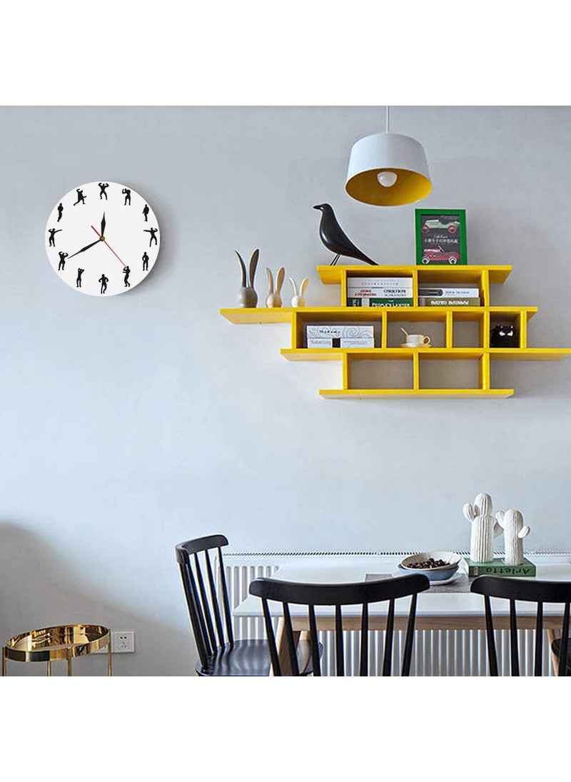 NABSTER Gym Decorative Designer Wall Clock to Your Favorite Fitness Enthusiast or Trainer Handmade and Personalized Ideal for Fitness Centers and Professional Workouts Perfect for Birthdays