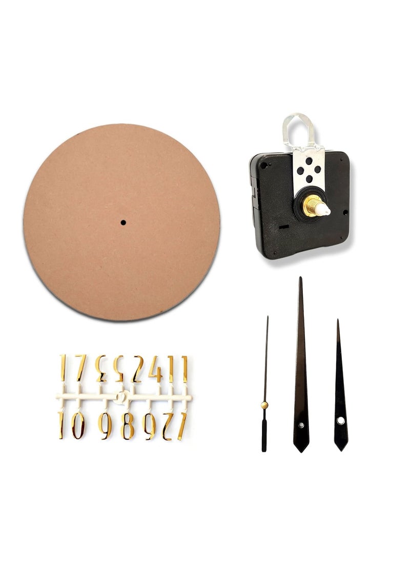 Epoxy Fusion 12 inch DIY Resin Clock Making kit Round MDF Base 75mm Thick for DIY Clocks and MDF Board for Resin Wall Clock Black Plain Pati