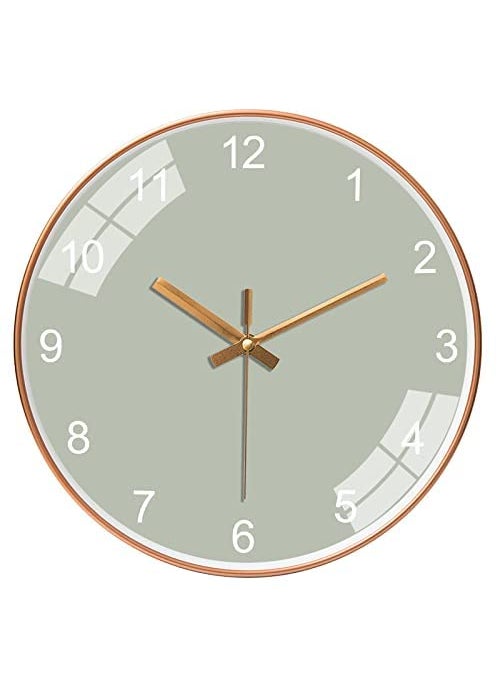 ZEPOLI Wall Clock for Home Hall Living Bedroom Kitchen 12 inch Silent Quartz Decorative Wall Round Pastel Clock