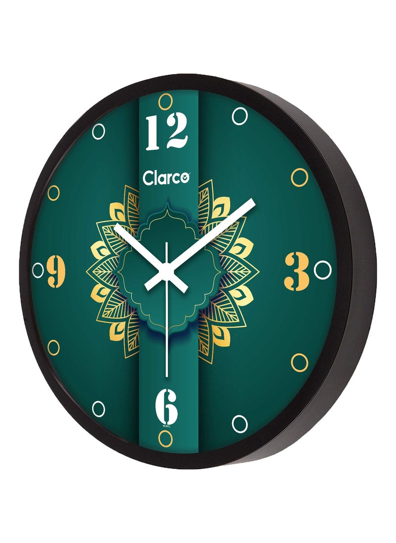 Clarco Designer Decorative Analogue Round Plastic Wall Clock with Glass for HomeLiving RoomBedroomKitchenOffice 12 x 12 Inch 30 x 30 cmWL_867L