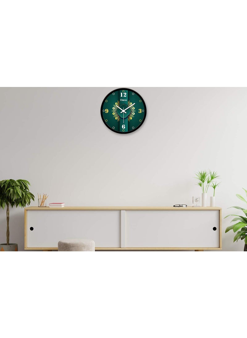 Clarco Designer Decorative Analogue Round Plastic Wall Clock with Glass for HomeLiving RoomBedroomKitchenOffice 12 x 12 Inch 30 x 30 cmWL_867L