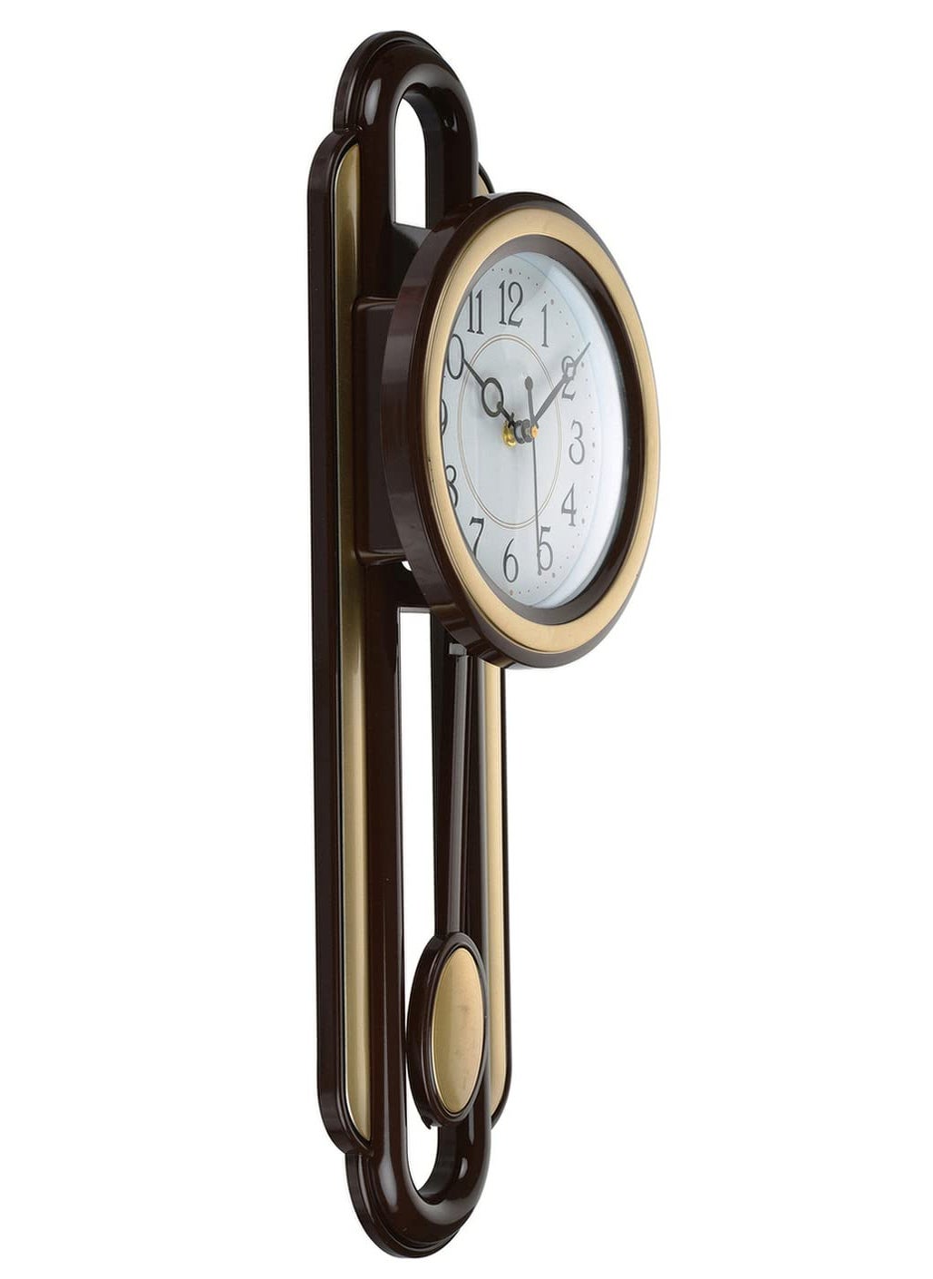 Harbour Analog Latest Stylish New Models Wall Clock with Pendulum for Home Living Room Hall Bedroom Size Height 52 CM X Width 20 CM Home Decor Big Size Wall Clock MJ AD 24 MGT 1