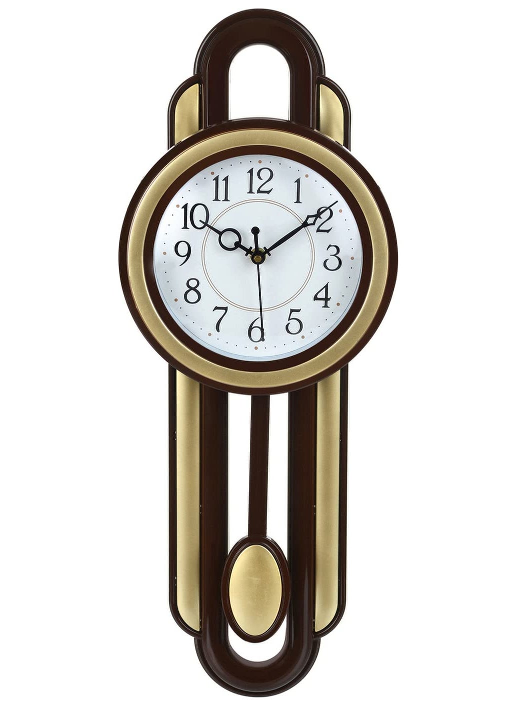Harbour Analog Latest Stylish New Models Wall Clock with Pendulum for Home Living Room Hall Bedroom Size Height 52 CM X Width 20 CM Home Decor Big Size Wall Clock MJ AD 24 MGT 1
