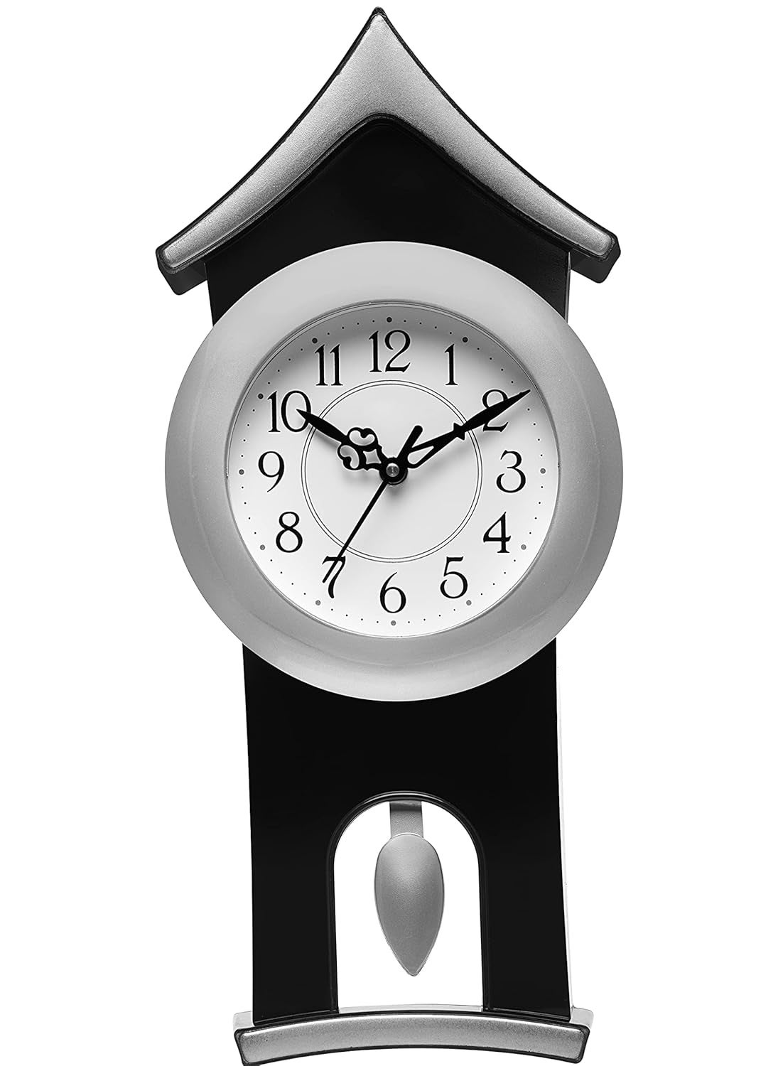 Harbour Analog Latest Stylish New Models Wall Clock with Pendulum for Home Living Room Hall Bedroom Size Height 40 CM X Width 175 CM Home Decor Big Size Wall Clock MJ AD 19 MN2