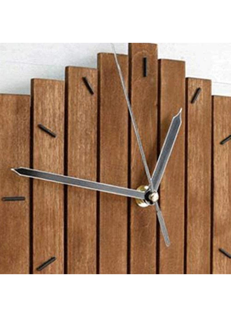 NABSTER 12 inches Brown Designer Modern Style Wall Clock Made of Wooden Wall Clock Unique Anime Gift Idea and Home Decor Great Wall Art for Living Room Kitchen Bedroom Kids