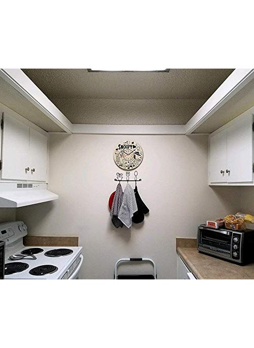 NABSTER Snoopy Wall Clock Eco Friendly Wood Unique Peanuts Gifts Ideas and Home Decor for HomeWall Art for Living Room Kitchen Bedroom Kids