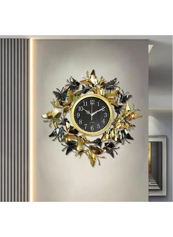 NYTRYD Retro Wall Clock DoubleSided European Style Creative Antique Hanging Clocks OutdoorIndoor Clock Living Room Bedroom Study Wall Decoration Butterfly